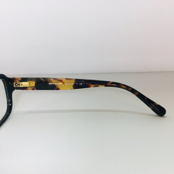 Coach Rectangle Black Tortoise Eyeglasses NWOT - Picture 4 of 8